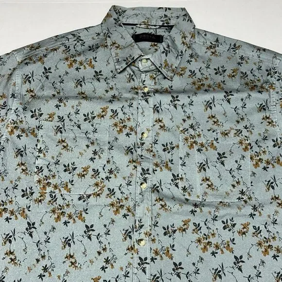 Dakota Grizzly Shirt Mens Size M Green‎ Floral Short Sleeve Fishing Hiking - Picture 2 of 7